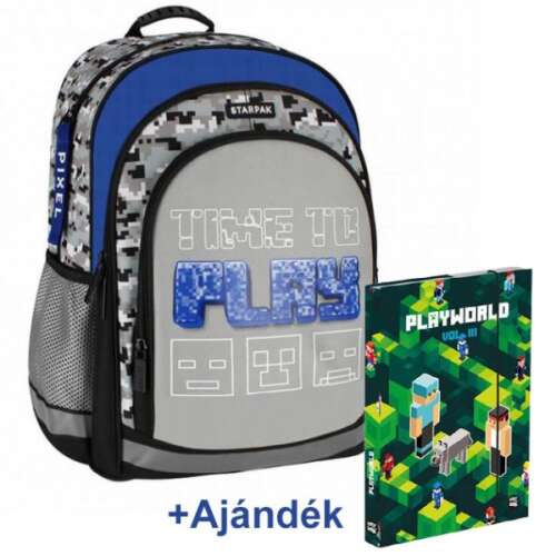 Starpak Time to Play Pixel iskolai hátizsák ingyenes A5 füzettel