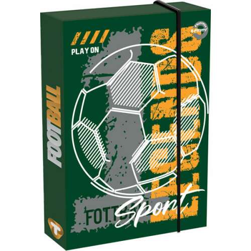 T-Creatív A4-es focilabdás füzetbox, zöld és narancssárga színben