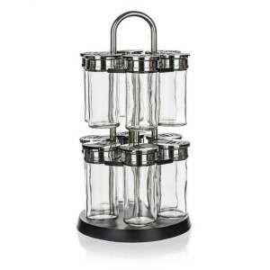 Banquet Akcent 2 szintes forgatható fűszertartó állvány 12 üveggel, 31,5x16 cm - Banquet
