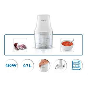 Philips HR1393/00 Food Chopper Collage with Usage Examples - Hand Chopper and Kitchen Machine