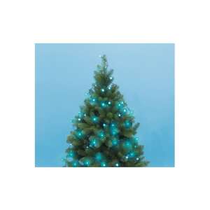 Christmas tree with Home by Somogyi turquoise LED string lights - Home by Somogyi