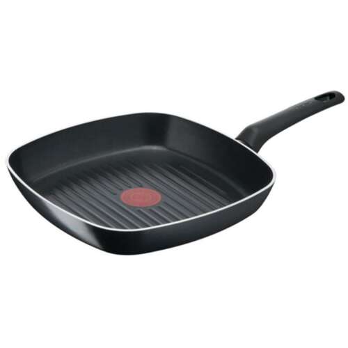 Tefal Simple Cook kwadratowa patelnia grillowa z czarnym uchwytem