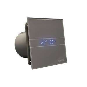 Cata E-GLASS ventilation fan, silver color, digital display, temperature and humidity control - Cata