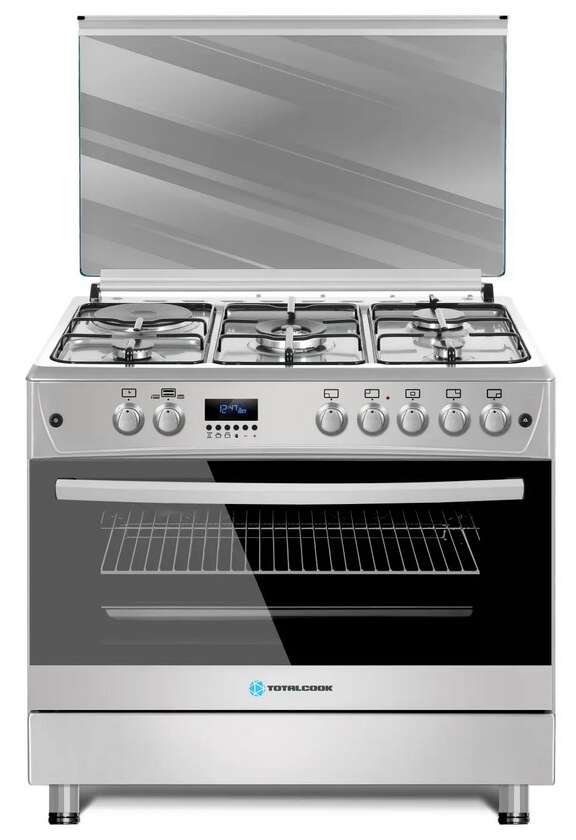 Novacook F9S50E6-HI Kombinált tűzhely, 98L, 5 főzőzóna, A energiaosztály