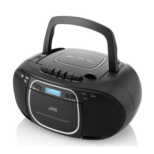 JVC RC-E561B-DAB Rádió CD és kazetta lejátszóval, fekete