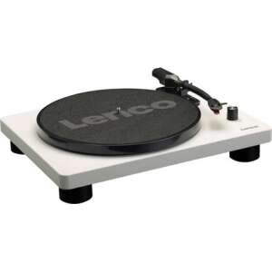 Lenco LS-50GY Plattenspieler mit eingebauten Lautsprechern, weiß - Multimedia-Spieler