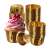 Set of 50 gold muffin cups, Ruhhy brand, for baking cupcakes and muffins