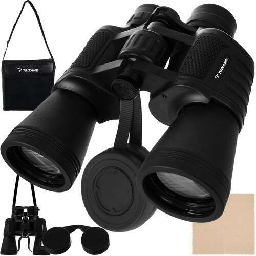 Trizand binoculars with shoulder bag, 10x50 magnification, black