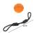 Fekete-fehér kötél játék narancssárga labdával, 7 cm átmérőjű, 42 cm hosszú