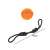 Fekete-fehér kötél játék narancssárga labdával, 7 cm átmérőjű, 42 cm hosszú