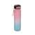 Motivational water bottle with time markers and straw, pink and blue ombre, 1 liter, 32 oz, Trizand