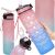 1 Liter Motivational Water Bottle, Pink/Blue 108684873