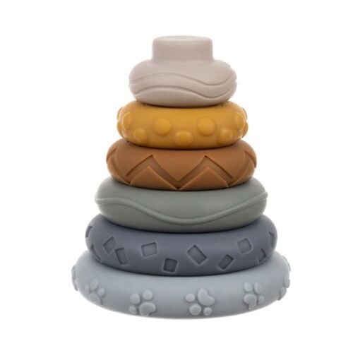 Stacking rings baby toy, sensory development