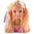 Barbie styling head with blonde hair, pink top, necklace, and accessories for styling hair