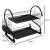 Dimensions of the black two-tier dish drying rack