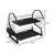 Dimensions of the black two-tier dish drying rack