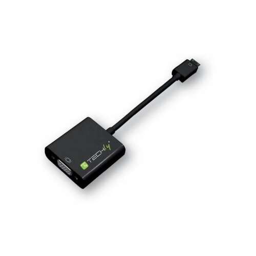 Adaptor Techly HDMI la VGA, convertește semnalul HDMI la VGA, negru