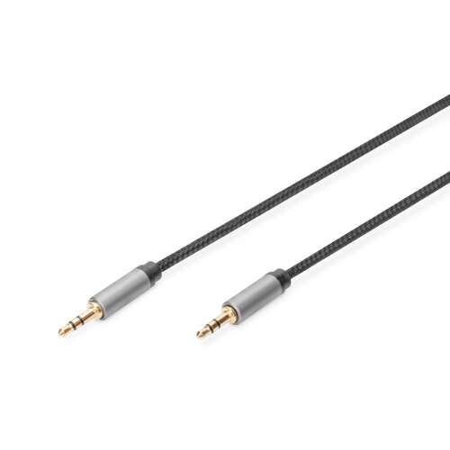 Digitus DB-510110-018-S 3.5mm-es audio kábel, 1,8 m, fekete