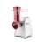 Girmi GT45 electric grater, white and red, front view, close-up
