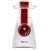 Girmi GT45 electric grater, white and red, front view, close-up