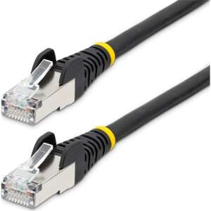 StarTech NLBK-1M-CAT6A-PATCH Fekete S/FTP (S-STP) Cat 6A Ethernet Patch kábel, 1 méter - Startech