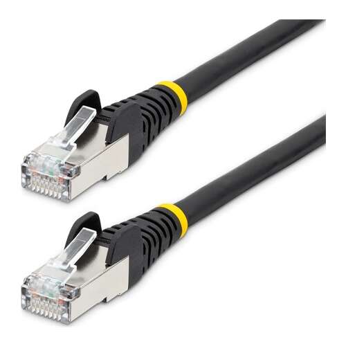 StarTech NLBK-1M-CAT6A-PATCH Fekete S/FTP (S-STP) Cat 6A Ethernet Patch kábel, 1 méter