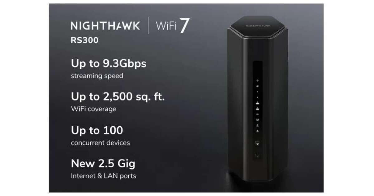 Nighthawk RS300 WiFi 7 Tri-Band Router | Pepita.com