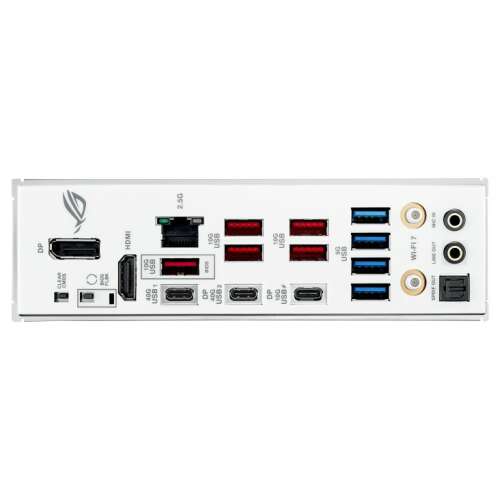 ASUS ROG Strix X870-A Gaming WiFi alaplap hátsó panel portjai