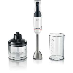 Blender cu imersie Bosch Serie 4 MSM4W220, alb, cu tocător și pahar - Bosch Mixer vertical