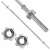 Springos 180 cm chrome barbell with star-shaped clips