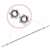 Springos 180 cm chrome barbell with star-shaped clips