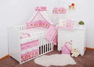 3 részes Ágynemű garnitúra - Bagoly #rózsaszín 30306596