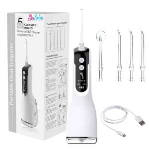 Sofia CONCEPT® Oral Irrigator, 5 Cleaning Modes, 330 ML Water Tank, IPX7 Waterproof, 2200mAh Battery, White - Mouth shower and Electric toothbrush