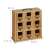 Bambusz teafilter tárolódoboz 9 rekesszel, méretek: 29x30x11,5 cm