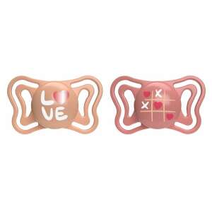 Chicco PhysioForma Light pacifiers, 2 pack, pink and peach colors, love and tic-tac-toe designs - Babies & Toddler