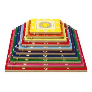 Piramidix wooden number puzzle, 10 pieces, ages 3+ - Rocking horse & animal and Developmental Toy for Preschooler