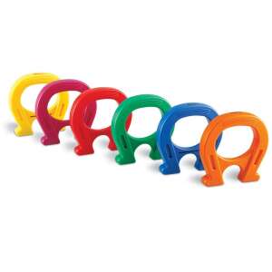 Learning Resources Hufeisenmagnete, 6er Set bunte Magnete für wissenschaftliche Experimente - Schaukelpferde, Schaukeltiere und Entwicklungsspiele für Kinder im Kindergartenalter