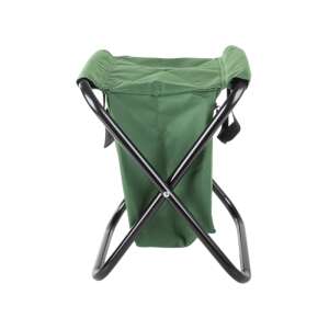 Green folding fishing chair with a bag, perfect for fishing trips - Fishing Chair & Armchair