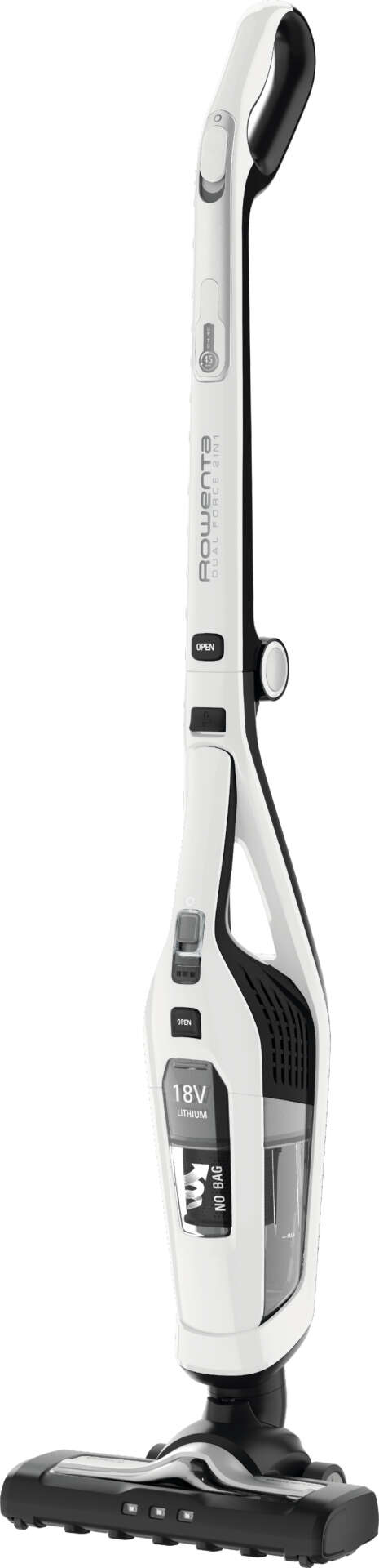 Rowenta RH6737WH Dual Force vezeték nélküli álló Porszívó, Fehér-Fekete