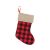 Kockás Chequered karácsonyi zokni, piros és fekete kockás karácsonyi harisnya