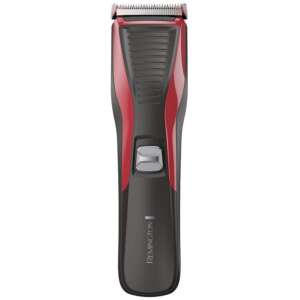 Remington My Groom HC5100 hair clipper, red and black, front view - Hair clippers