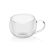 Eta Lungo clear double-walled glass mug for hot drinks
