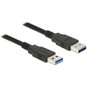 Delock 2m Black USB 3.0 A Male to Male Cable - USB Cable