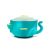 Neno Polpo turquoise baby food warming bowl with lid and suction base