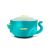 Neno Polpo turquoise baby food warming bowl with lid and suction base