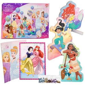 Disney Princess Diamantmalerei-Set mit 6 Prinzessinnen, darunter Arielle, Jasmin, Moana, Schneewittchen, Rapunzel und Cinderella - Ramiz
