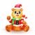 Family Decor inflatable Christmas bear with Santa hat and candy cane, outdoor decoration