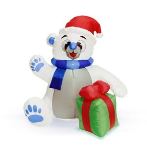 Aufblasbarer Eisbär - 120 cm - IP44 - 6 LED - 100 - 240 V 144944343 - Outdoor Weihnachtsdekorationen