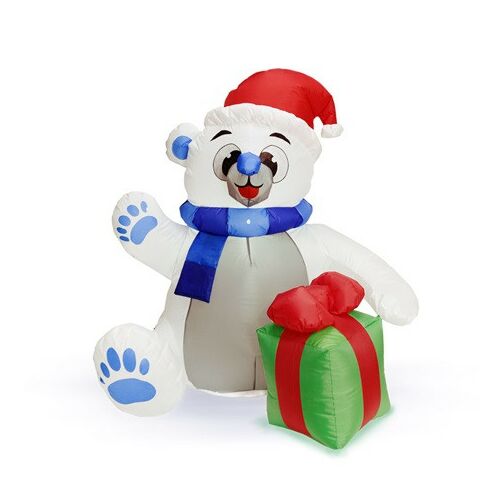 Inflatable polar bear - 120 cm - IP44 - 6 LED - 100 - 240 V 144944343