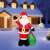 Inflatable Santa Claus Christmas decoration with lights, 180 cm tall, outdoor use, IP44 weatherproof, 6 white LEDs, 100-240V